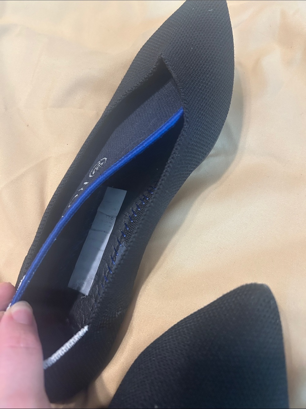 Rothy's Black Pointed Knit Ballet Flats - Picture 6 of 7